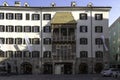 Famous golden roof in Innsbruck Austria  - architecture background. The Golden Roof  Goldenes Dachl  in the Old Town Altstadt Royalty Free Stock Photo