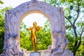 Golden statue of Johann Strauss, Vienna Royalty Free Stock Photo