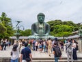 Famous Great Buddha in Kamakura Daibutsu Temple - TOKYO, JAPAN - JUNE 12, 2018 Royalty Free Stock Photo