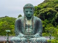 Famous Great Buddha in Kamakura Daibutsu Temple - TOKYO, JAPAN - JUNE 12, 2018 Royalty Free Stock Photo