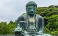 Famous Great Buddha in Kamakura Daibutsu Temple - TOKYO, JAPAN - JUNE 12, 2018 Royalty Free Stock Photo