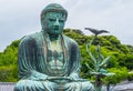 Famous Great Buddha in Kamakura Daibutsu Temple - TOKYO, JAPAN - JUNE 12, 2018 Royalty Free Stock Photo
