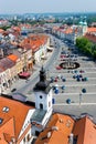 Famous Great square with White tower, town hall, gothic saint Sp