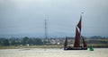 The famous `Greta` barge sailing off the North Kent Coast