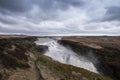 Famous Gulfoss waterfall in the Golden Circle in Iceland