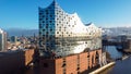 Famous Hamburg Concert Hall Elbphilharmonie in the harbour - CITY OF HAMBURG, GERMANY - DECEMBER 25, 2020