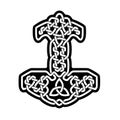 Mjolnir, hammer of Thor in celtic design.