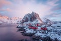 Famous Hamnoy fishing village on Lofoten Islands, Norway Royalty Free Stock Photo