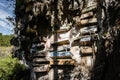 Famous hanging coffins of Echo Valley, Sagada, Philippines. Royalty Free Stock Photo