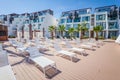 Famous Hard Rock Ibiza hotel, best place for luxury vacation on Ibiza Island Royalty Free Stock Photo