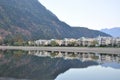 Famous Harrison Hot Springs lake view Royalty Free Stock Photo