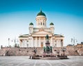 Famous Helsinki Cathedral in evening light, Helsinki, Finland Royalty Free Stock Photo