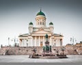 Famous Helsinki Cathedral in evening light, Helsinki, Finland Royalty Free Stock Photo