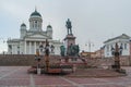 Famous Helsinki Evangelical Lutheran Cathedral or Helsingin tuomiokirkko, Finland Royalty Free Stock Photo