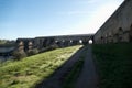 Amoreira aqueduct in elvas city in portugal Royalty Free Stock Photo