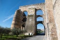 Amoreira aqueduct in elvas city in portugal Royalty Free Stock Photo