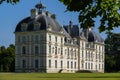 Famous historic Cheverny castle surrounded by a green garden in France Royalty Free Stock Photo