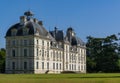 Famous historic Cheverny castle surrounded by a green garden in France Royalty Free Stock Photo