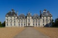 Famous historic Cheverny castle surrounded by a green garden in France Royalty Free Stock Photo
