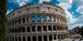 Colosseum in Rome and morning sun, Italy Royalty Free Stock Photo