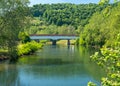 The famous historic covered bridge leading into Phillippi in West Virginia Royalty Free Stock Photo