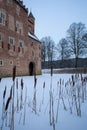 Famous historic Doorwerth Castle in Heelsum, the Netherlands during wintertime Royalty Free Stock Photo