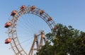 The famous and historic Ferris Wheel at Prater Park in Vienna, Austria. Royalty Free Stock Photo