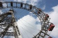 Famous and historic Ferris Wheel of Prater park, Vienna. Royalty Free Stock Photo