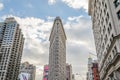 Famous Historic Flatiron Building, Triangular 22 Story Steel Framed Landmark in Manhattan, New York City Royalty Free Stock Photo