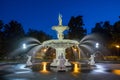 Famous historic Forsyth Fountain in Savannah, Georgia Royalty Free Stock Photo