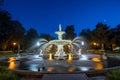 Famous historic Forsyth Fountain in Savannah, Georgia Royalty Free Stock Photo