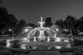 Famous historic Forsyth Fountain in Savannah, Georgia Royalty Free Stock Photo