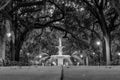 Famous historic Forsyth Fountain in Savannah, Georgia Royalty Free Stock Photo