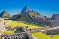 Famous historic inca village of Maccu Piccu Royalty Free Stock Photo