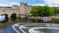 Ancient Pulteney Bridge in Bath, Somerset, UK