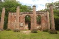 Historic Sheldon Church ruins in Charleston, South Carolina Royalty Free Stock Photo