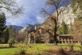 The famous historical Ahwahnee hotel at night Royalty Free Stock Photo