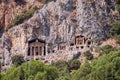 Tombs of kings of ancient town Kaunos in modern city of Dalyan, Turkey. Architecture