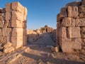 Famous historical Umayyad Palace - large palatial complex located on Citadel Hill in Amman, Jordan. Royalty Free Stock Photo