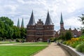 The famous Holstentor city gate in old town Lubeck