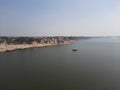 The famous holy Indian river Ganga in Varanasi