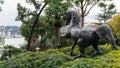 Famous horse sculpture in the garden of Sakip Sabanci Museum in Emirgan, Istanbul, Turkey