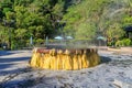 Famous hot spring well in Raksa Warin public park, Ranong, Thailand Royalty Free Stock Photo