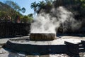 Famous hot spring well in Raksa Warin public park, Ranong, Thailand Royalty Free Stock Photo