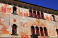 Houses with Frescoes, Trento, Italy. Royalty Free Stock Photo