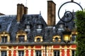 Famous houses at place de Vosges, Paris, France