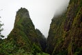 Famous Iao Needle in the Iao Valley State Park in Maui, Hawaii Royalty Free Stock Photo