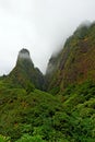 Famous Iao Needle in the Iao Valley State Park in Maui, Hawaii Royalty Free Stock Photo