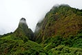 Famous Iao Needle in the Iao Valley State Park in Maui, Hawaii Royalty Free Stock Photo