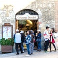 Famous ice cream shop in San Gimignano in Italy